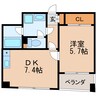 ドムス東栄 1DKの間取り