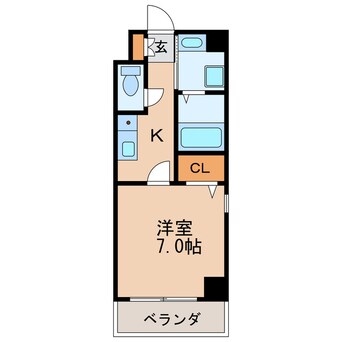 間取図 名古屋市営地下鉄東山線/新栄町駅 徒歩6分 3階 築26年