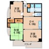 名古屋市営地下鉄桜通線/車道駅 徒歩10分 3階 築25年 3DKの間取り