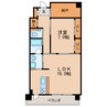 ソレイユ徳川 1LDKの間取り