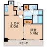 マノアール泉 1LDKの間取り