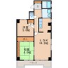 名古屋市営地下鉄桜通線/高岳駅 徒歩4分 4階 築34年 2LDKの間取り