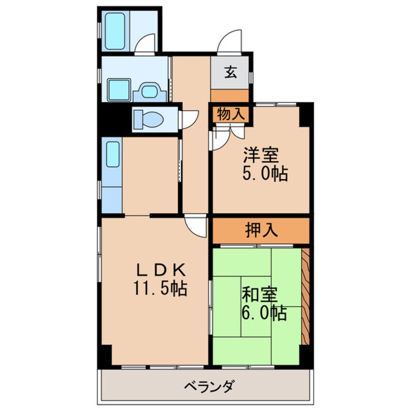 間取図 グランセーブル高岳