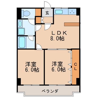 間取図 名古屋市営地下鉄東山線/新栄町駅 徒歩9分 4階 築35年