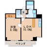 名古屋市営地下鉄東山線/新栄町駅 徒歩9分 8階 築35年 1LDKの間取り
