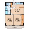 ガーデンコート新栄 2LDKの間取り