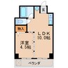 向陽ビル 1LDKの間取り