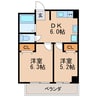 向陽ビル 2DKの間取り