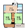 向陽ビル 2DKの間取り
