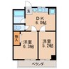 向陽ビル 2DKの間取り