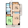 名鉄瀬戸線/東大手駅 徒歩4分 3階 築29年 2LDKの間取り