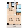 名古屋市営地下鉄名城線/矢場町駅 徒歩4分 11階 築24年 2DKの間取り