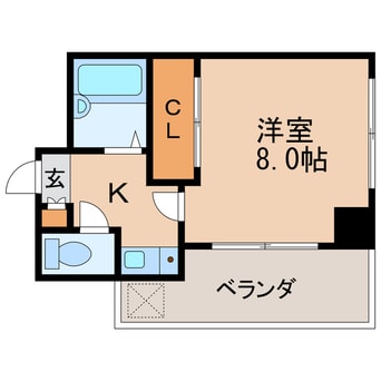 間取図 名古屋市営地下鉄名城線/矢場町駅 徒歩3分 5階 築31年