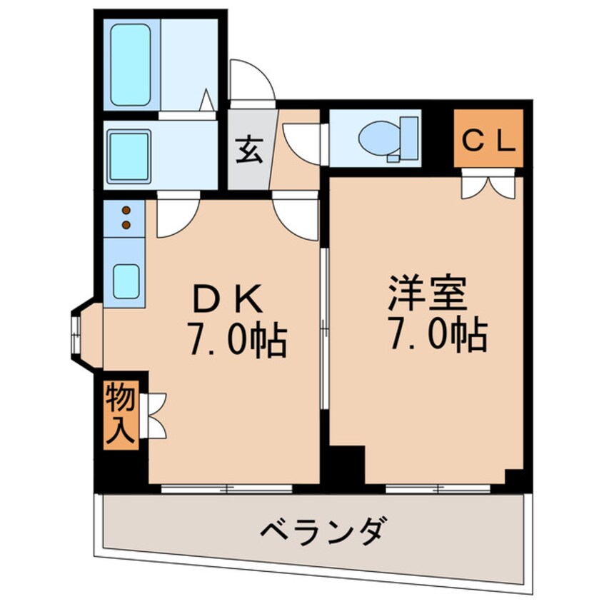 間取図 名古屋市営地下鉄名城線/矢場町駅 徒歩4分 8階 築39年