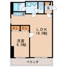 J-レジデンス栄 1LDKの間取り