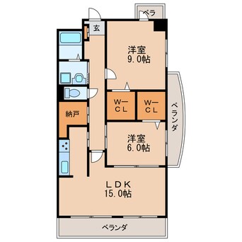 間取図 名古屋市営地下鉄桜通線/車道駅 徒歩9分 3階 築27年