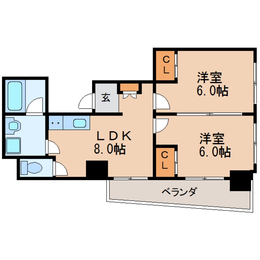 間取図 オーシャンハイツ栄