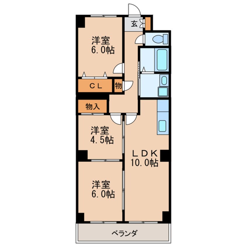 間取図 カスティロ泉