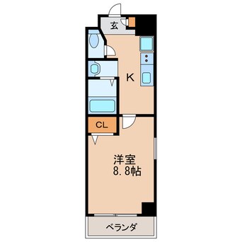間取図 名古屋市営地下鉄桜通線/高岳駅 徒歩7分 6階 築24年