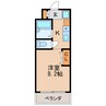 清水朝日マンション 1Kの間取り