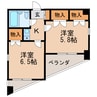 名古屋市営地下鉄東山線/新栄町駅 徒歩8分 6階 築38年 2Kの間取り