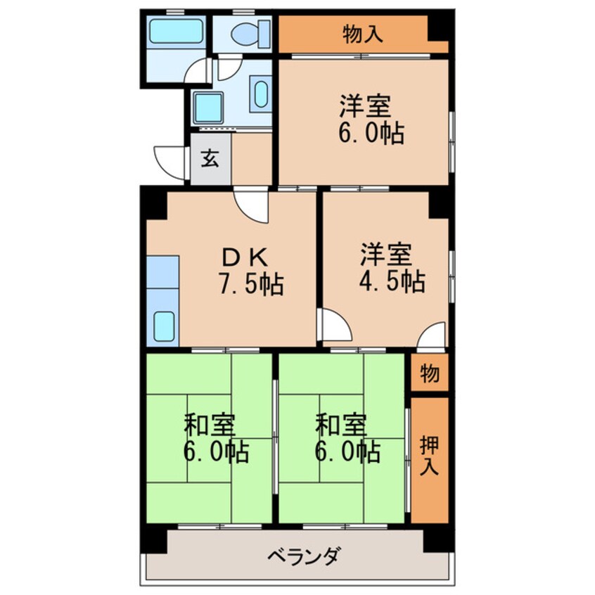 間取図 ハイツ東桜