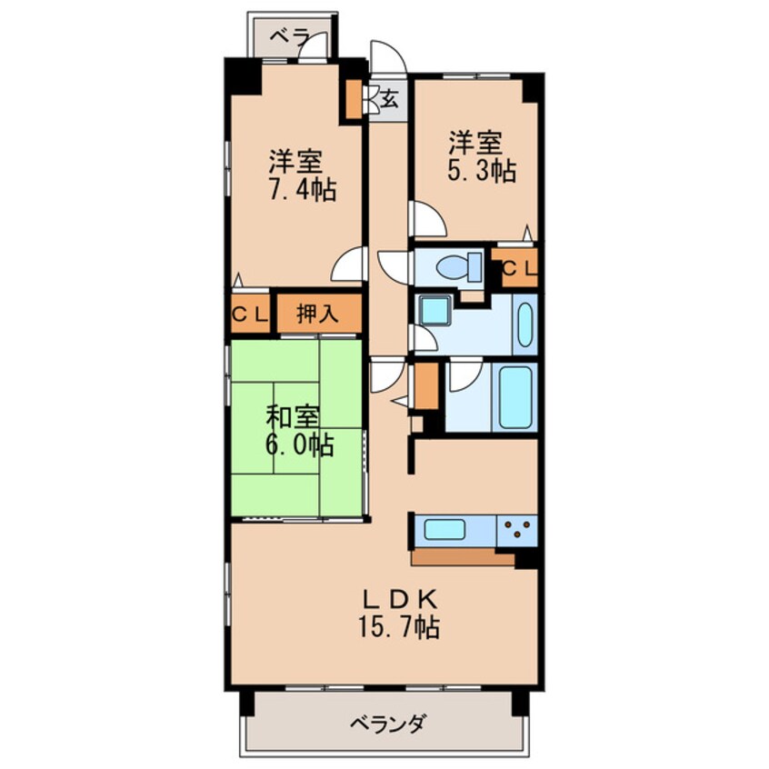 間取図 グランドール泉