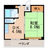 名古屋市営地下鉄桜通線/車道駅 徒歩7分 3階 築39年 1DKの間取り