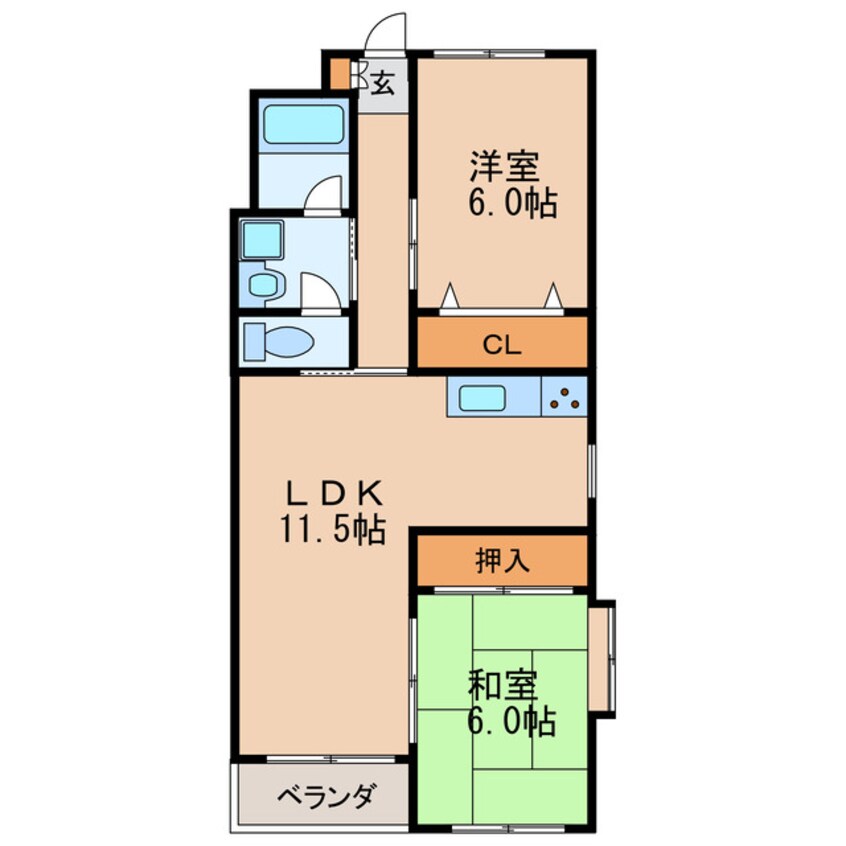 間取図 ベルハイツ清水