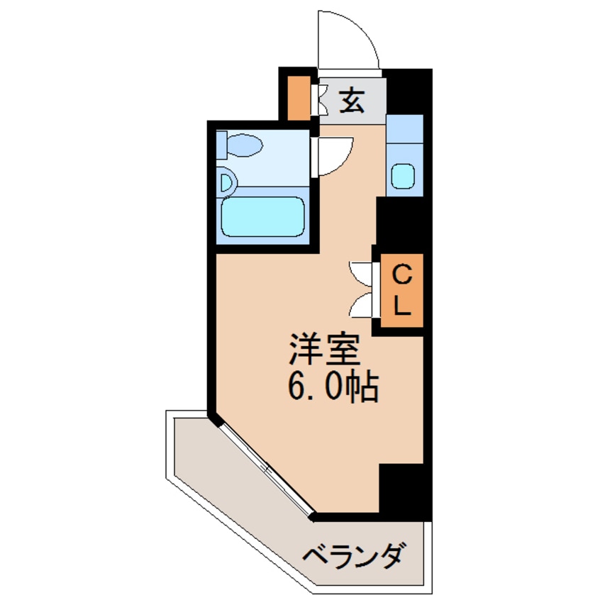 間取図 名古屋市営地下鉄東山線/新栄町駅 徒歩6分 8階 築40年