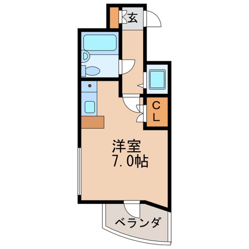 間取図 名鉄瀬戸線/清水駅 徒歩1分 7階 築33年