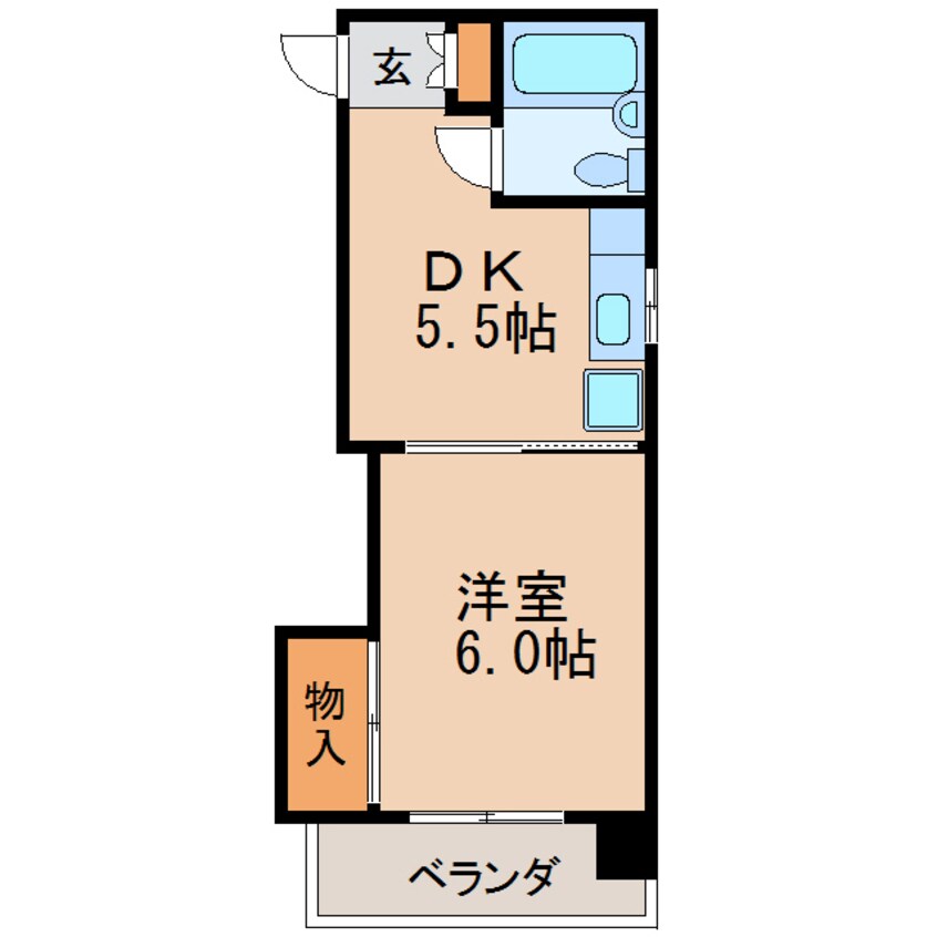 間取図 名古屋市営地下鉄名城線/矢場町駅 徒歩7分 3階 築38年