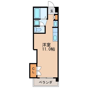 間取図 名古屋市営地下鉄名城線/矢場町駅 徒歩7分 5階 築38年