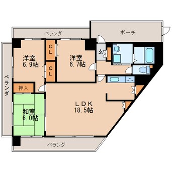 間取図 ファヴォ－ル白壁