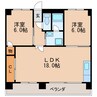 名古屋市営地下鉄鶴舞線/鶴舞駅 徒歩8分 3階 築50年 2LDKの間取り