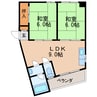 名古屋市営地下鉄東山線/新栄町駅 徒歩4分 4階 築46年 2LDKの間取り