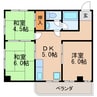 名古屋市営地下鉄東山線/新栄町駅 徒歩4分 6階 築46年 3DKの間取り