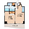 サンリヴァーメゾン 1LDKの間取り