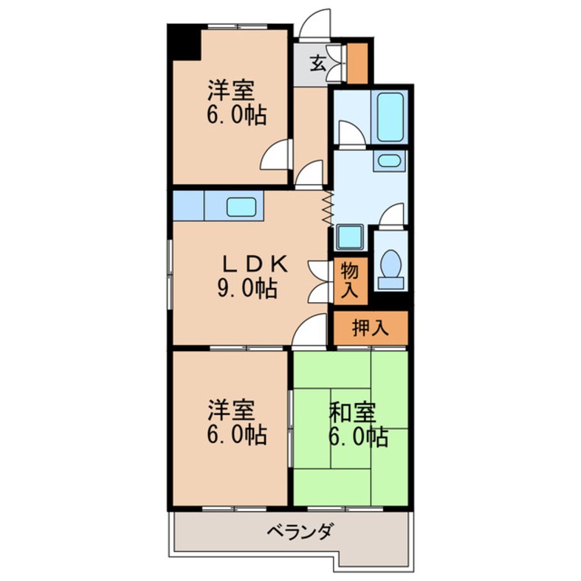 間取図 名古屋市営地下鉄東山線/新栄町駅 徒歩4分 10階 築41年