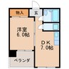 平島ビル 1DKの間取り