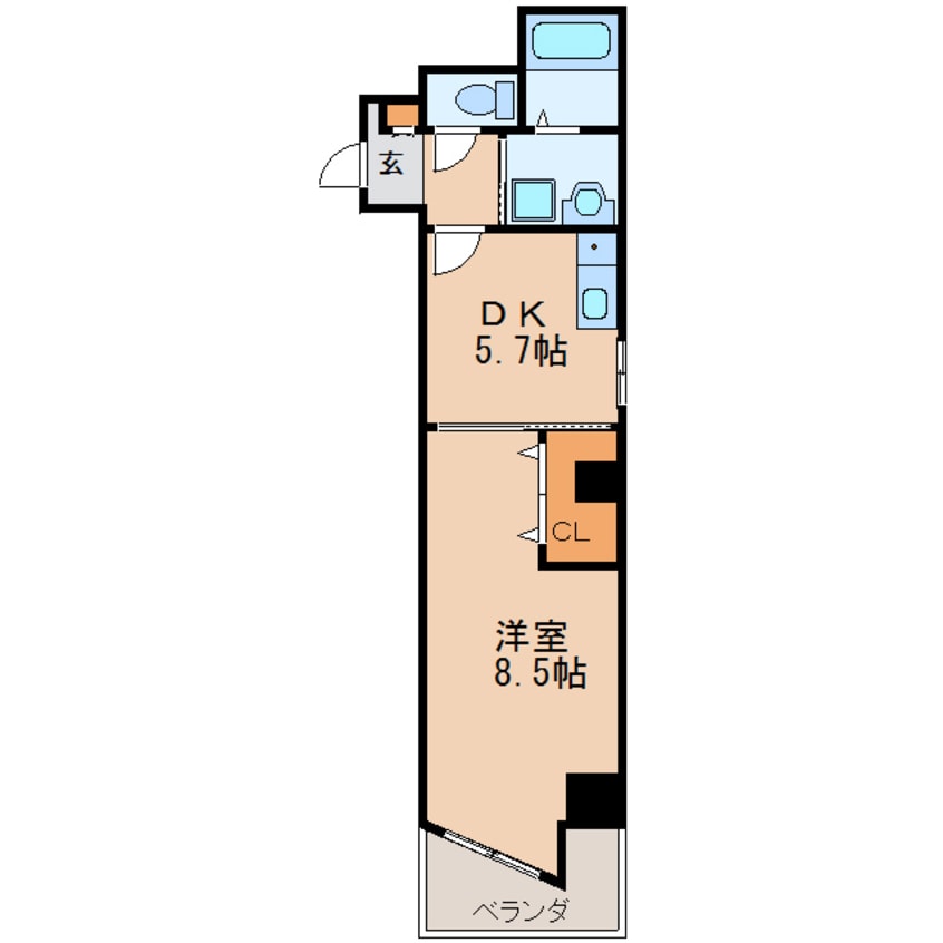 間取図 名古屋市営地下鉄桜通線/丸の内駅 徒歩3分 6階 築25年