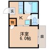 ブルーメゾン白壁 1Kの間取り