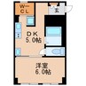 スタービル 1DKの間取り