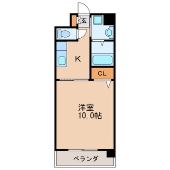 間取図 名古屋市営地下鉄東山線/新栄町駅 徒歩10分 3階 築21年
