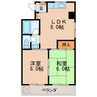 名古屋市営地下鉄名城線/矢場町駅 徒歩3分 4階 築46年 2LDKの間取り