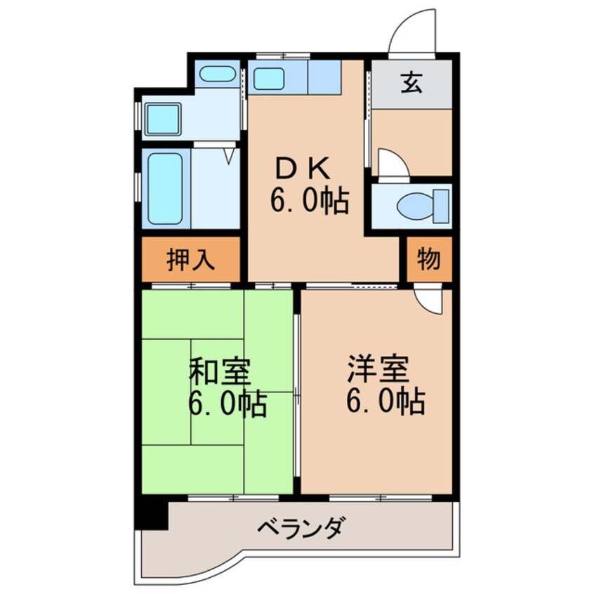 間取図 名古屋市営地下鉄東山線/新栄町駅 徒歩6分 5階 築37年