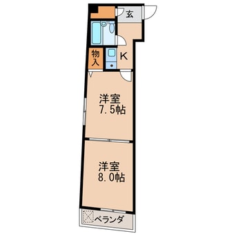 間取図 名古屋市営地下鉄東山線/新栄町駅 徒歩3分 3階 築41年