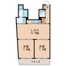 名古屋市営地下鉄名城線/矢場町駅 徒歩6分 6階 築21年 2LDKの間取り