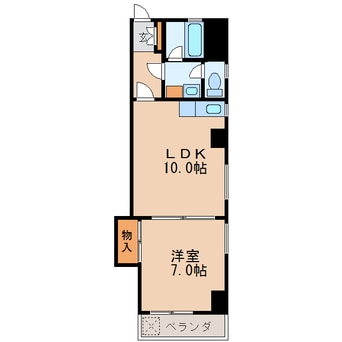 間取図 名古屋市営地下鉄名城線/矢場町駅 徒歩7分 8階 築48年