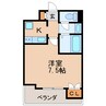 ウイステリア千種 1Kの間取り